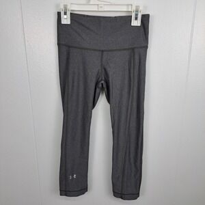 Under Armour HeatGear Compression Leggings XS‎ Gray Hidden Back Pocket